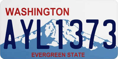 WA license plate AYL1373