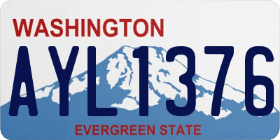 WA license plate AYL1376