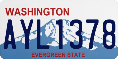WA license plate AYL1378