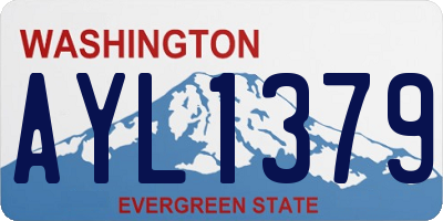WA license plate AYL1379