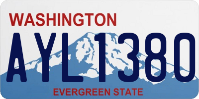 WA license plate AYL1380