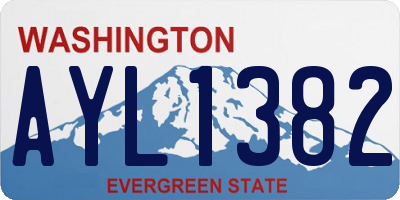 WA license plate AYL1382