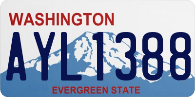 WA license plate AYL1388
