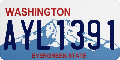 WA license plate AYL1391