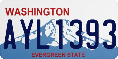 WA license plate AYL1393
