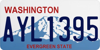 WA license plate AYL1395
