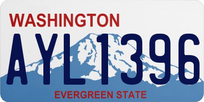 WA license plate AYL1396