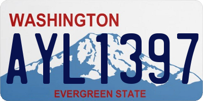 WA license plate AYL1397
