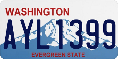 WA license plate AYL1399