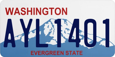WA license plate AYL1401