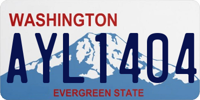 WA license plate AYL1404