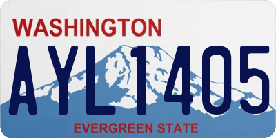 WA license plate AYL1405