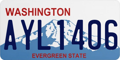 WA license plate AYL1406