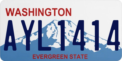 WA license plate AYL1414