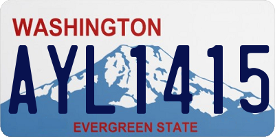 WA license plate AYL1415