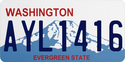 WA license plate AYL1416