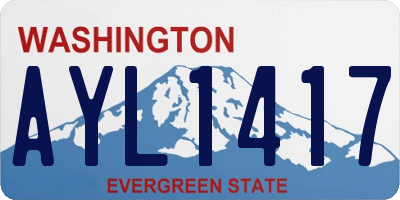 WA license plate AYL1417