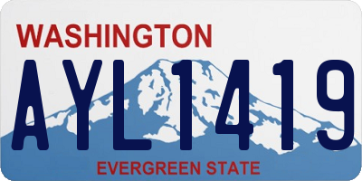 WA license plate AYL1419