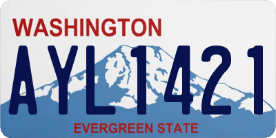 WA license plate AYL1421