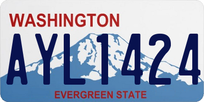 WA license plate AYL1424