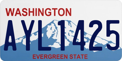 WA license plate AYL1425