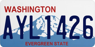 WA license plate AYL1426