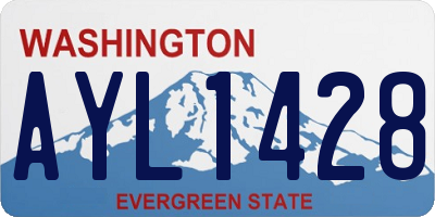 WA license plate AYL1428