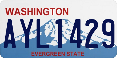 WA license plate AYL1429