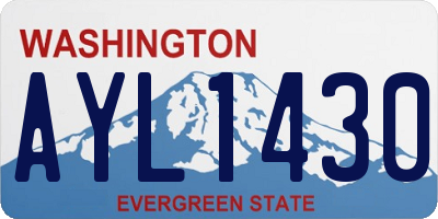 WA license plate AYL1430