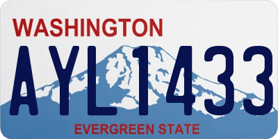 WA license plate AYL1433