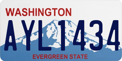 WA license plate AYL1434