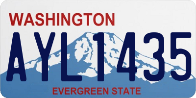 WA license plate AYL1435