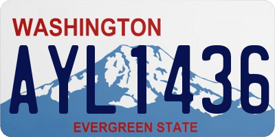 WA license plate AYL1436