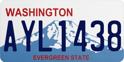 WA license plate AYL1438