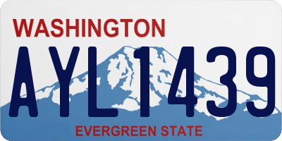 WA license plate AYL1439