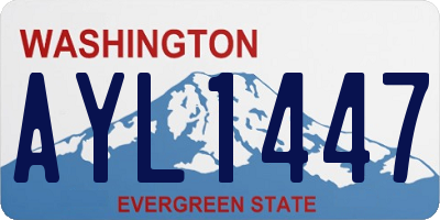 WA license plate AYL1447