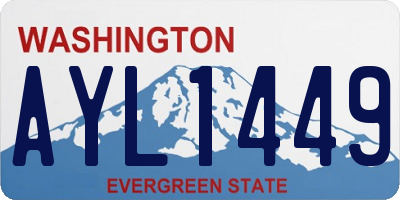 WA license plate AYL1449