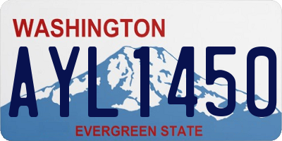 WA license plate AYL1450