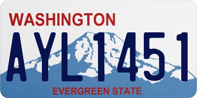 WA license plate AYL1451