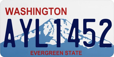 WA license plate AYL1452