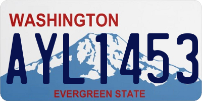 WA license plate AYL1453