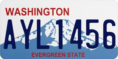 WA license plate AYL1456