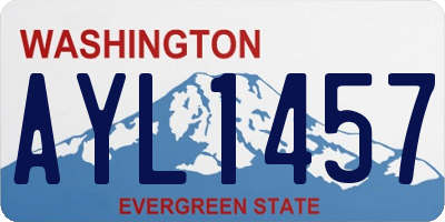 WA license plate AYL1457