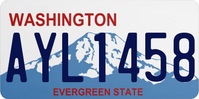 WA license plate AYL1458