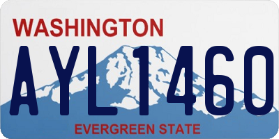 WA license plate AYL1460