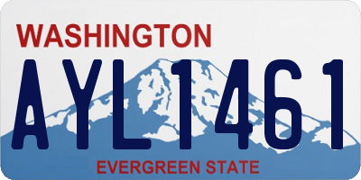 WA license plate AYL1461