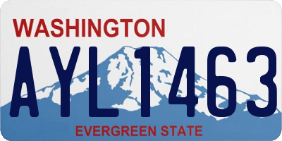 WA license plate AYL1463