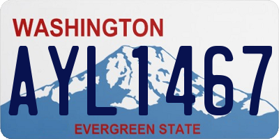 WA license plate AYL1467