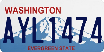 WA license plate AYL1474