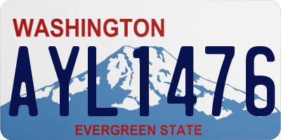 WA license plate AYL1476